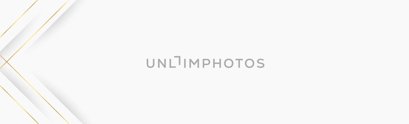 Abstract white background with golden lines - Vector illustration