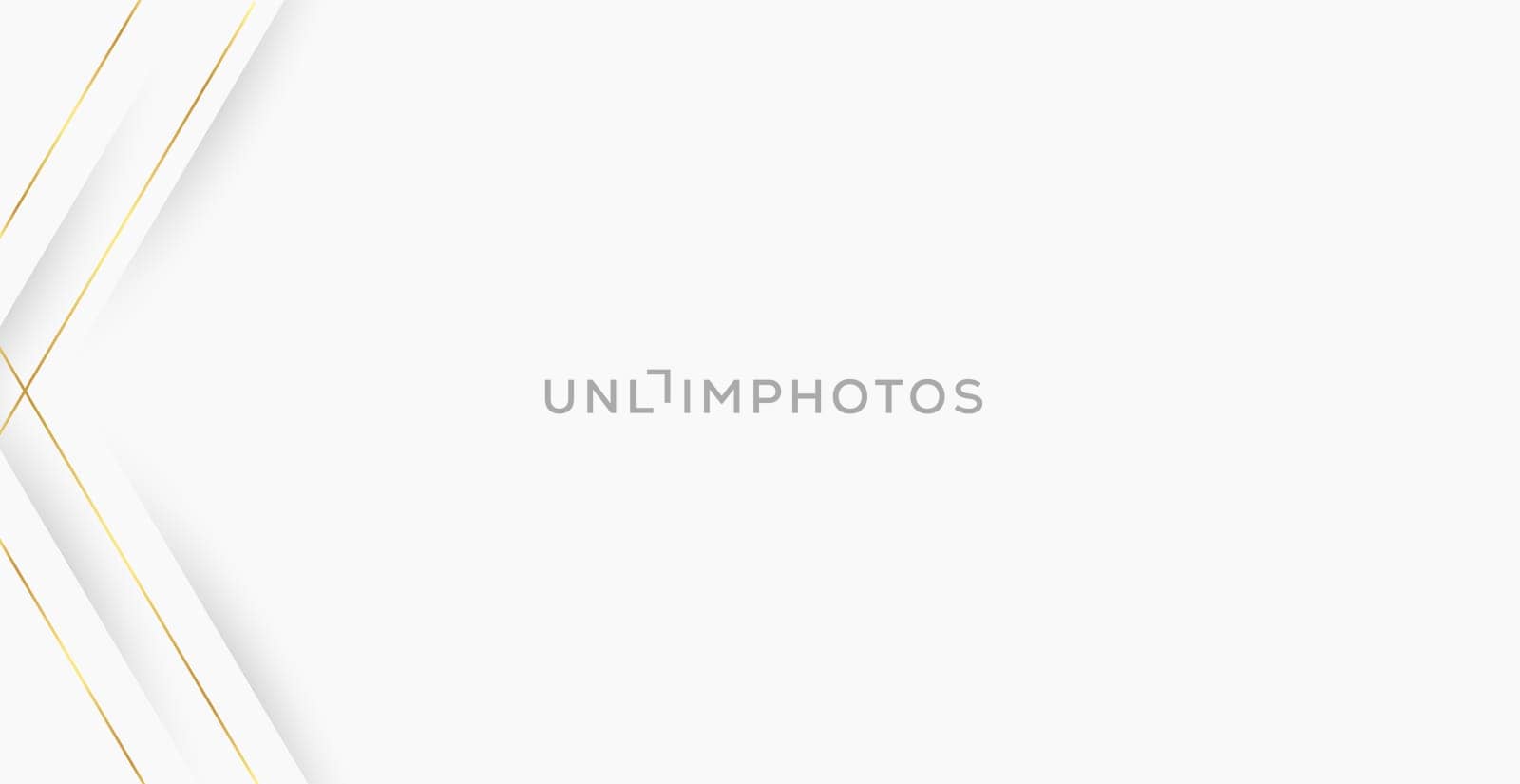 Abstract white background with golden lines - Vector illustration