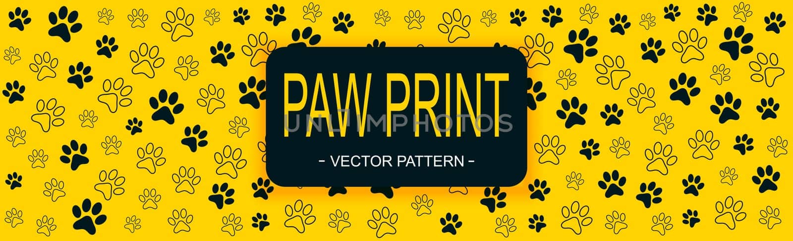 Pattern Many animal footprints of different sizes - Vector illustration