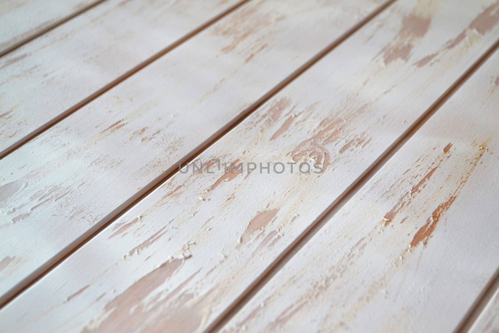 Painted plain gray and white rustic wood board shabby background. Diagonal planks copy space