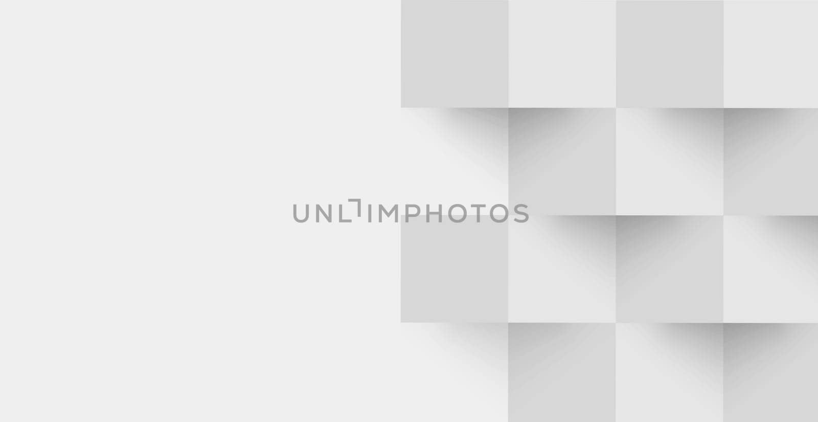 Abstract white background, web template, squares with shadow - Vector illustration
