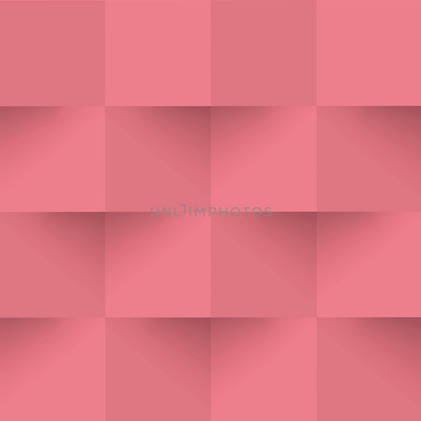 Abstract red background, web template, squares with shadow - Vector illustration