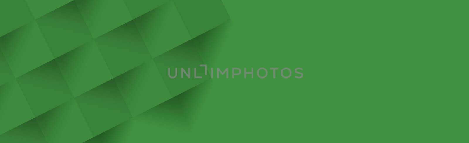 Abstract green background, web template, squares with shadow - Vector illustration