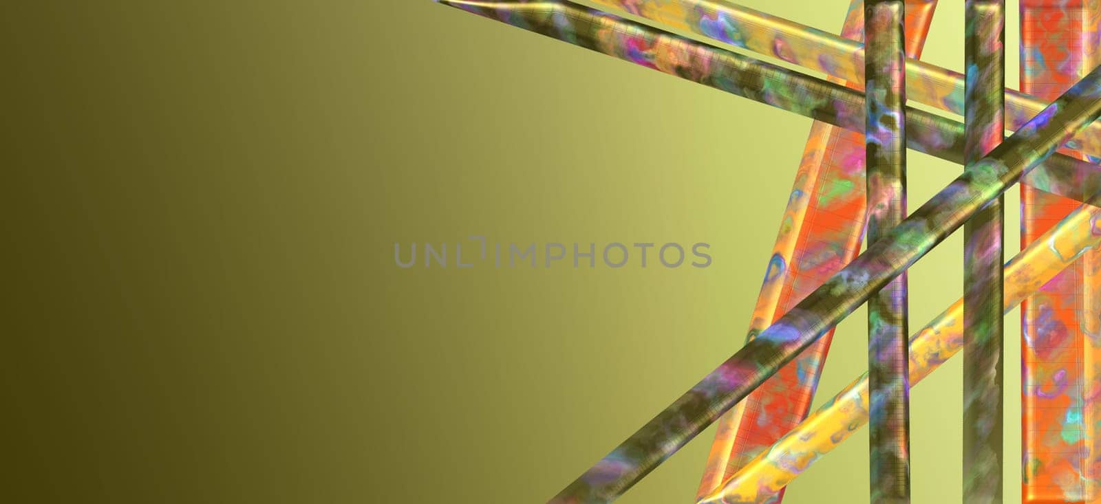 Japanese abstract design template. Mother of pearl chopsticks over pastel green background. Japanese Chinese style background. Illustration