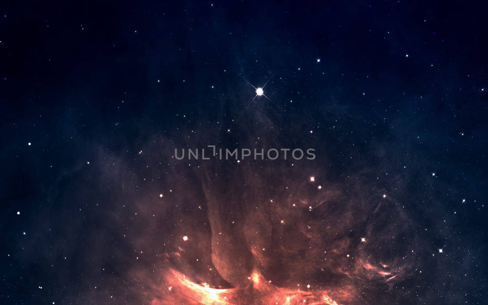 Starfield with galaxies and stars