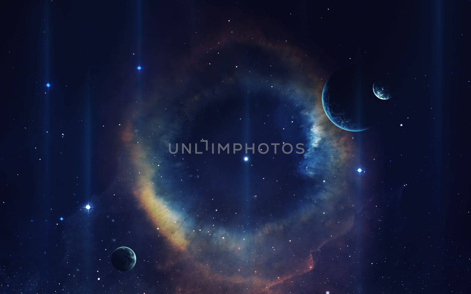 Cosmic art, science fiction wallpaper. Beauty of deep space. Billions of galaxies in the universe. Elements of this image furnished by NASA