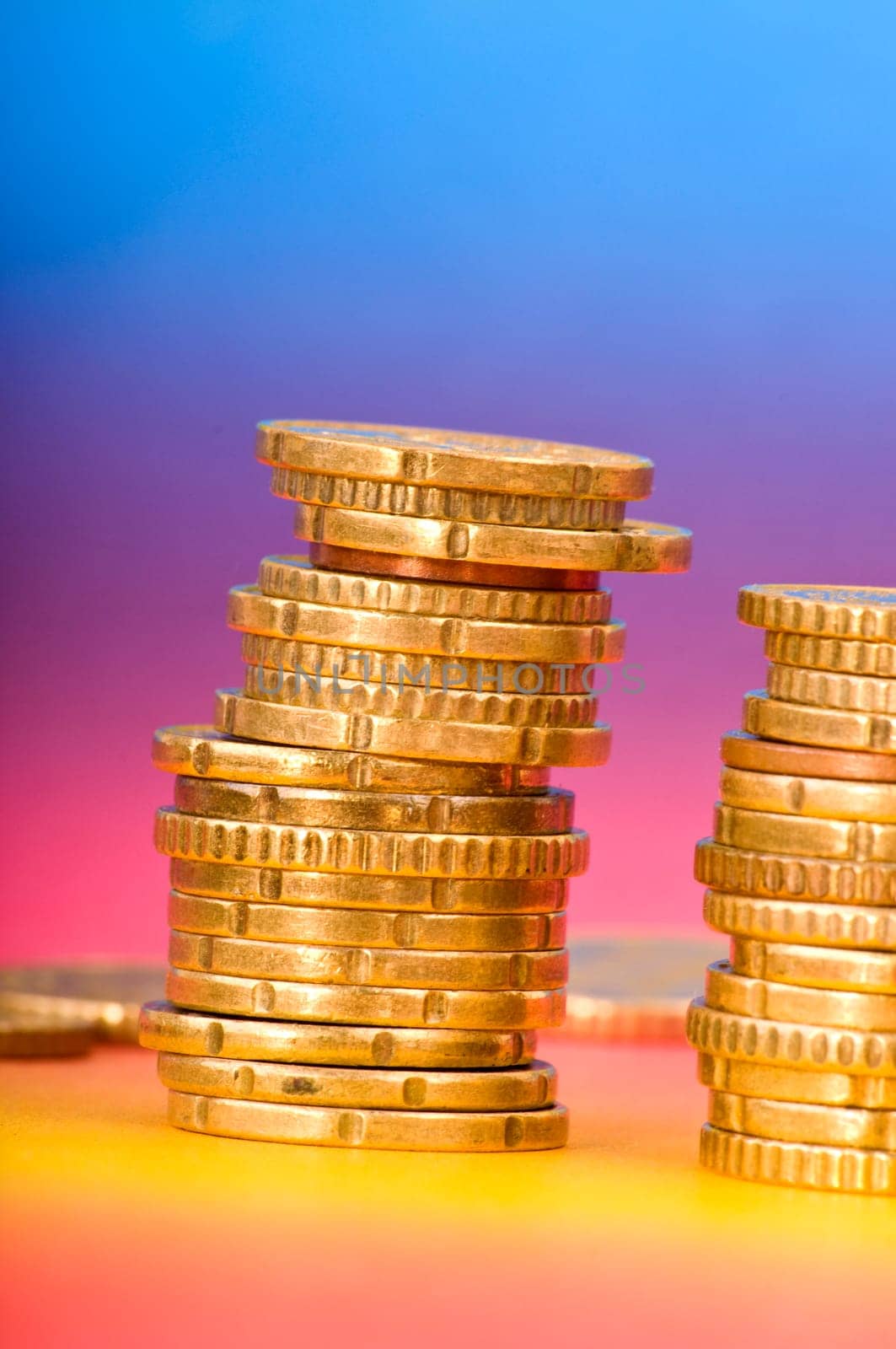 coins in closeup
