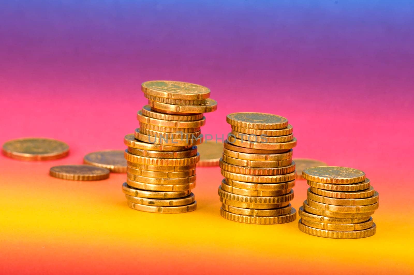 coins in closeup