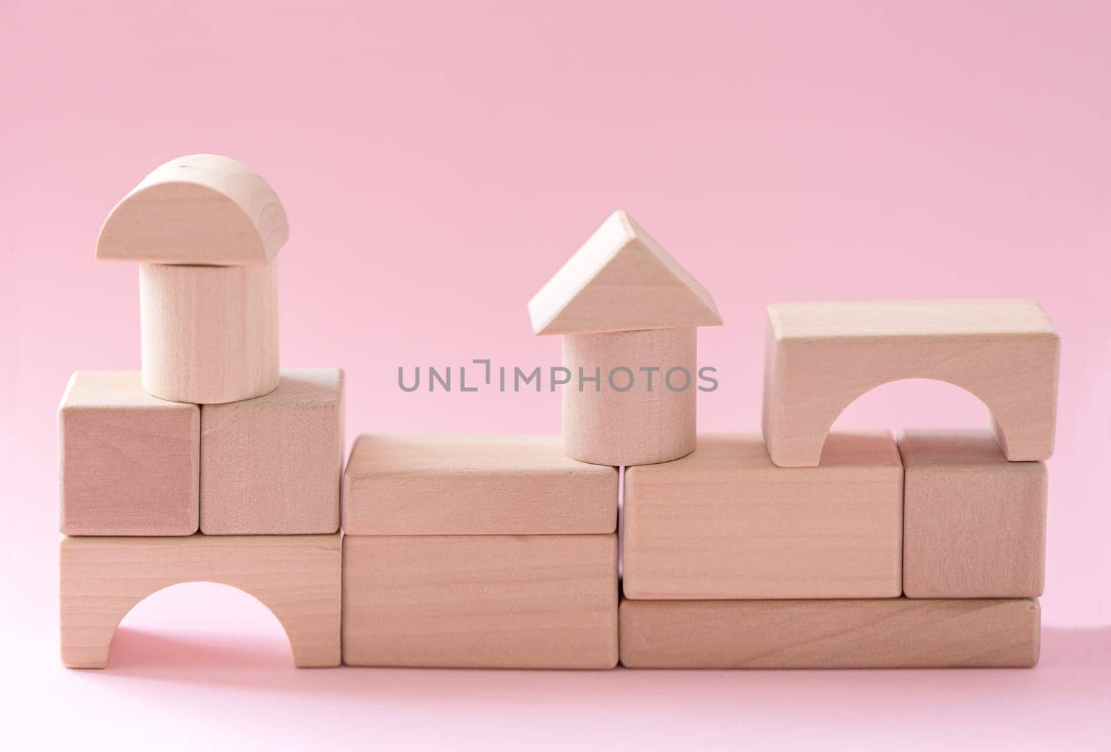 Wooden blocks. Symbol of leadership, teamwork and growth. Business and design concept.