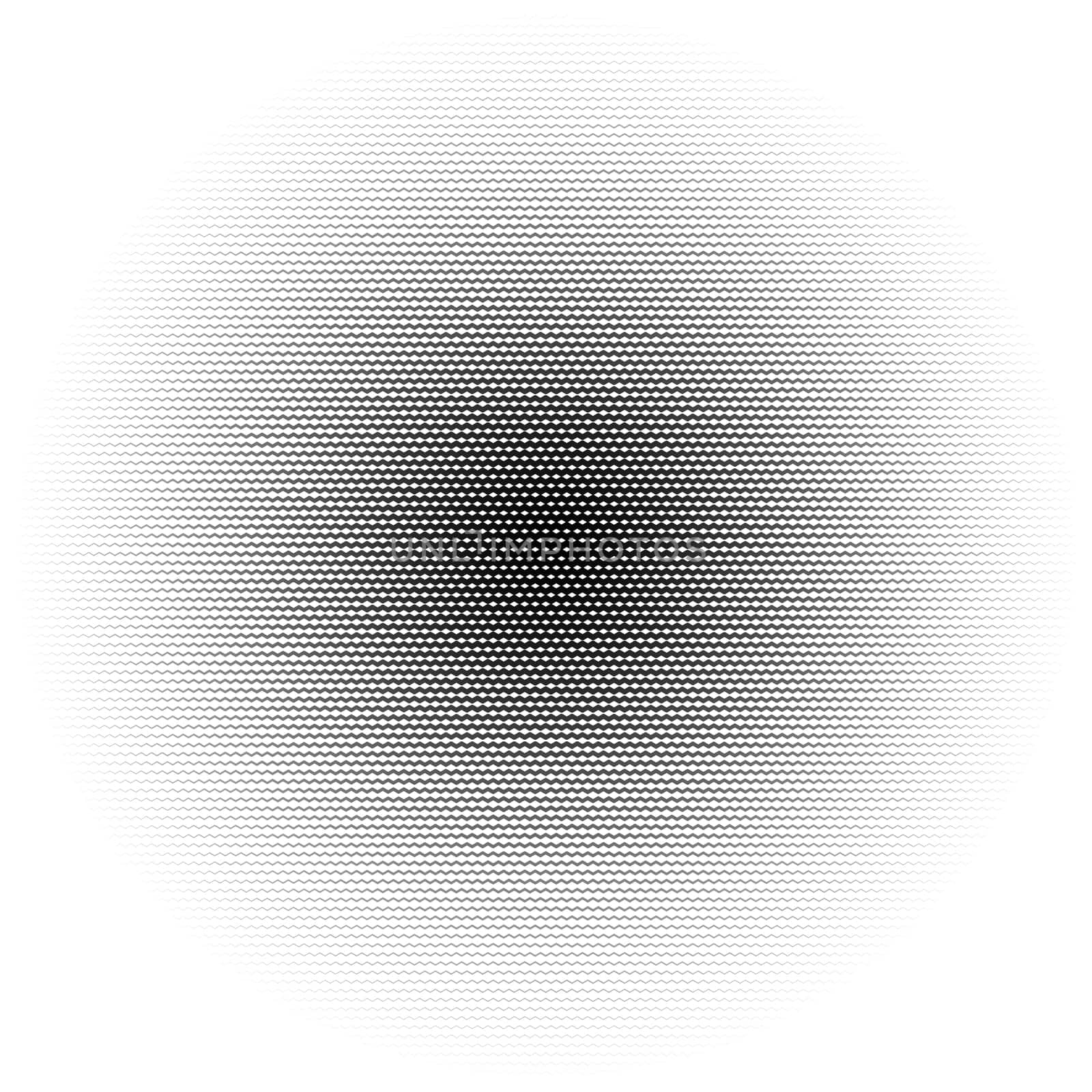 Jagged lines halftone circle abstract background, gradient illustration, sharp wave texture
