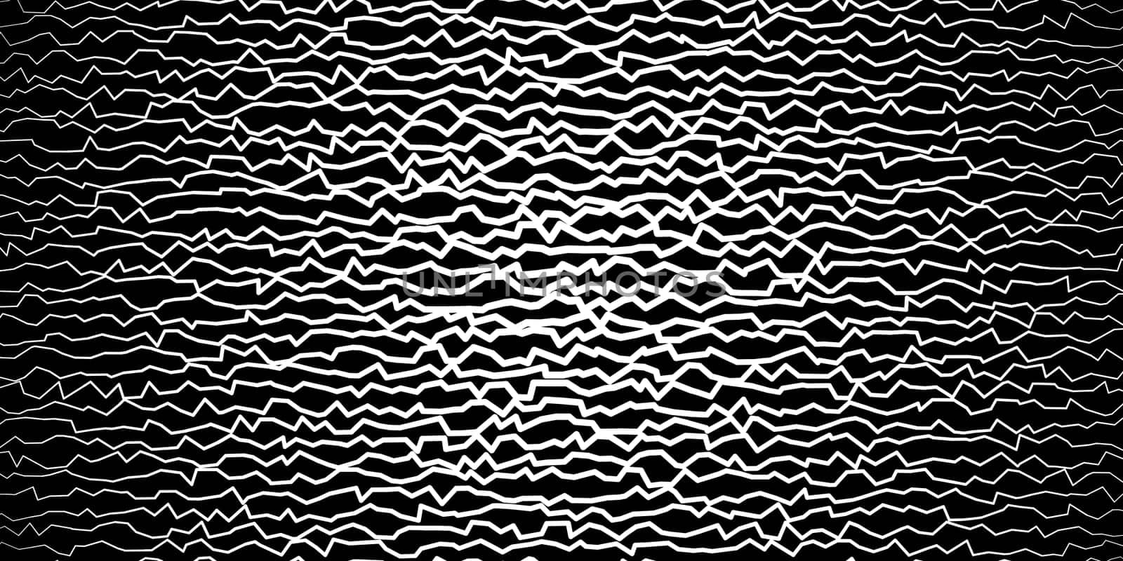 Abstract black and white background illustration, doodle style jagged horizontal lines
