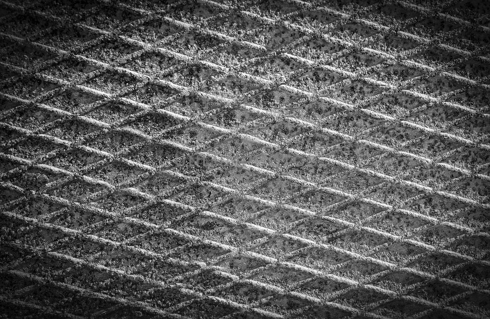 The Old gray ribbed steel background. Relief metal texture