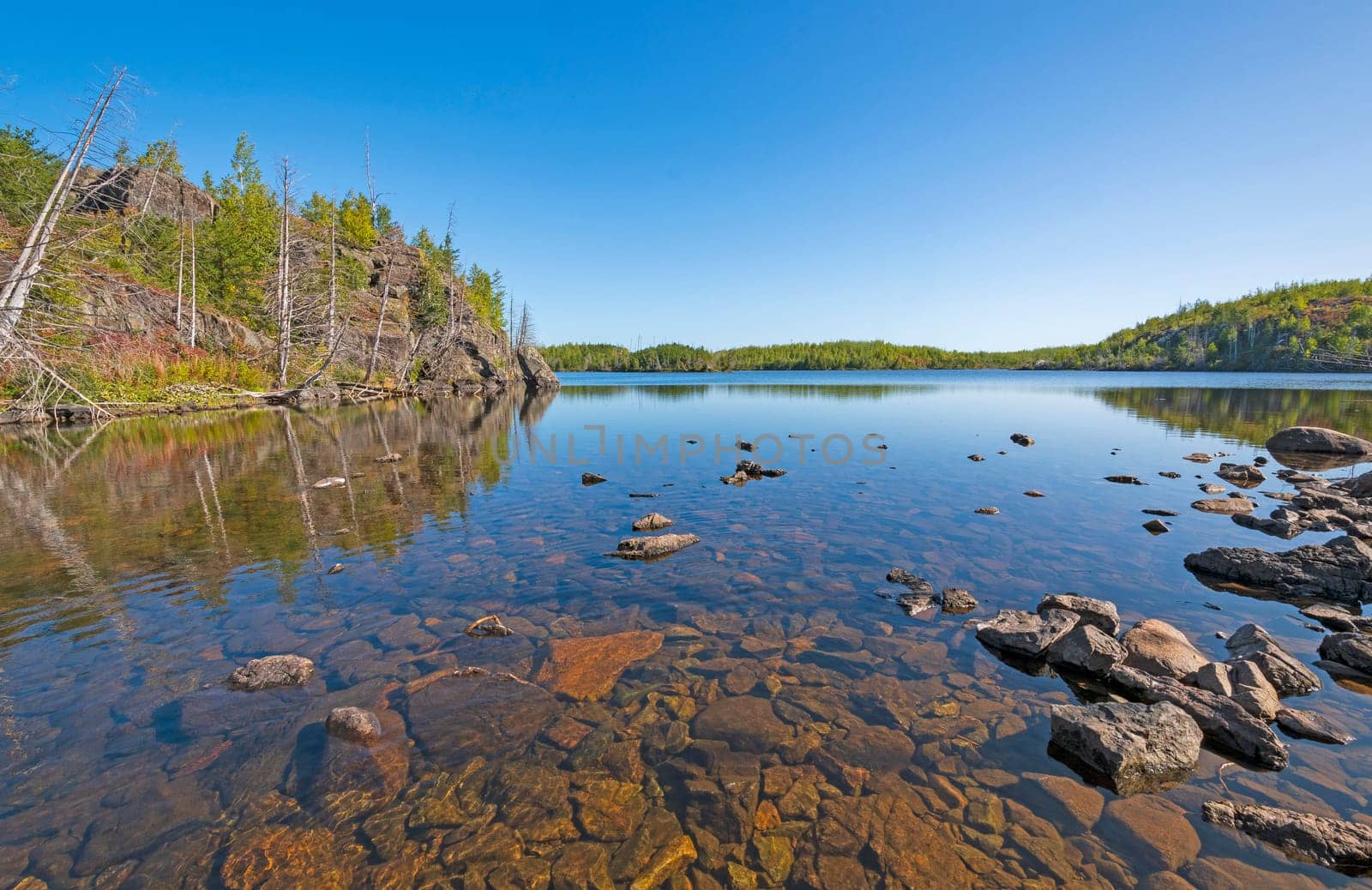 Blue Waters on a Wilderness Lake on Alpine Lake in the Boundary Waters in Minnesota