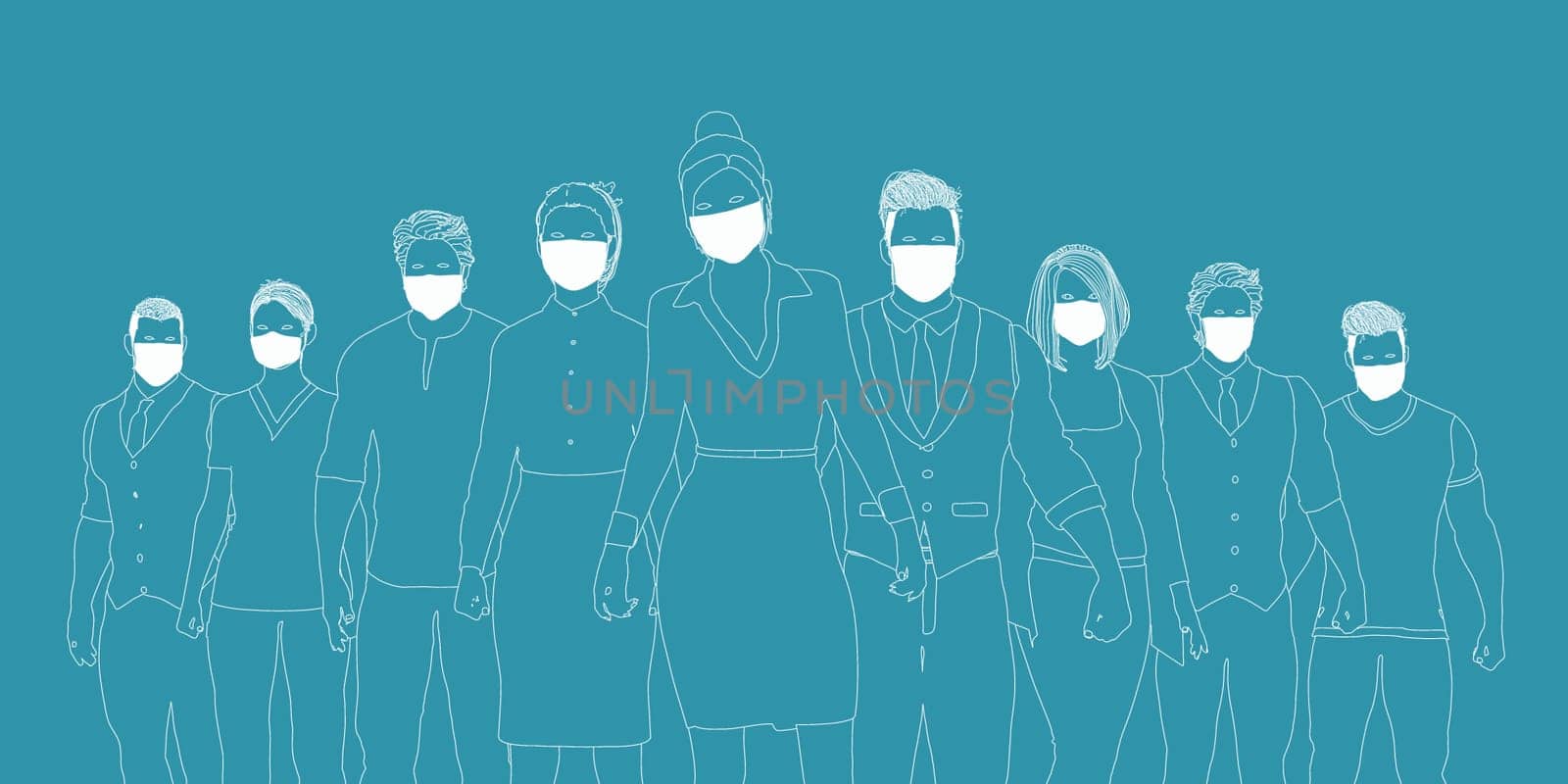 Health Workers Wearing Surgical Mask in Healthcare Industry