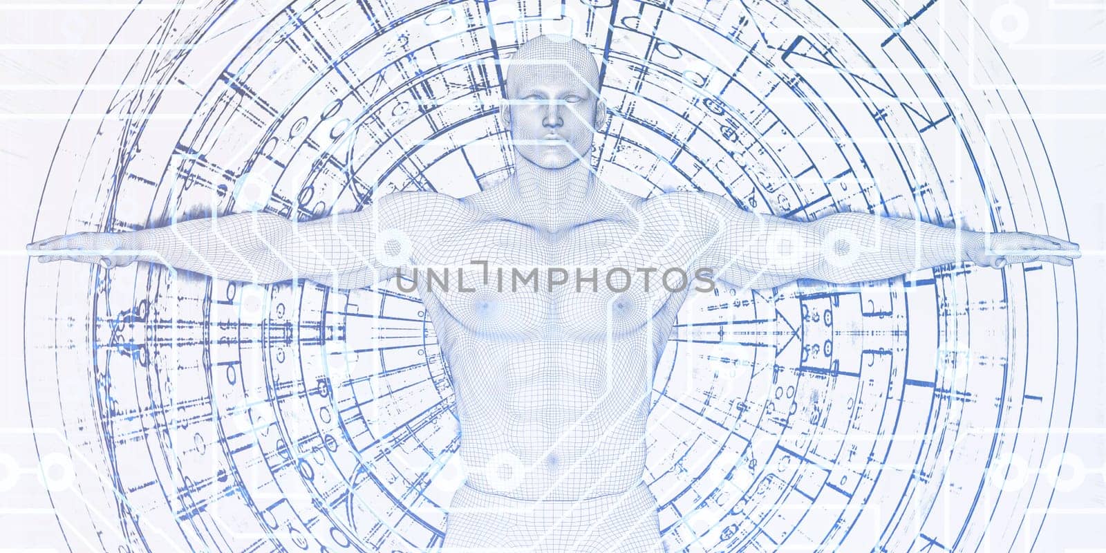 Science Technology as a Futuristic Abstract Background Art