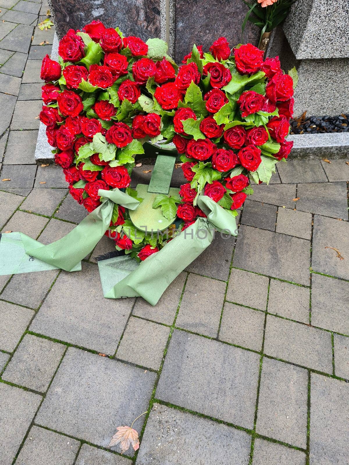 Heart shaped flower arrangement for funeral, Valentine's Day or wedding