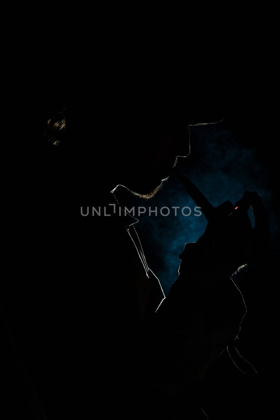 Mysterious man retro portrait