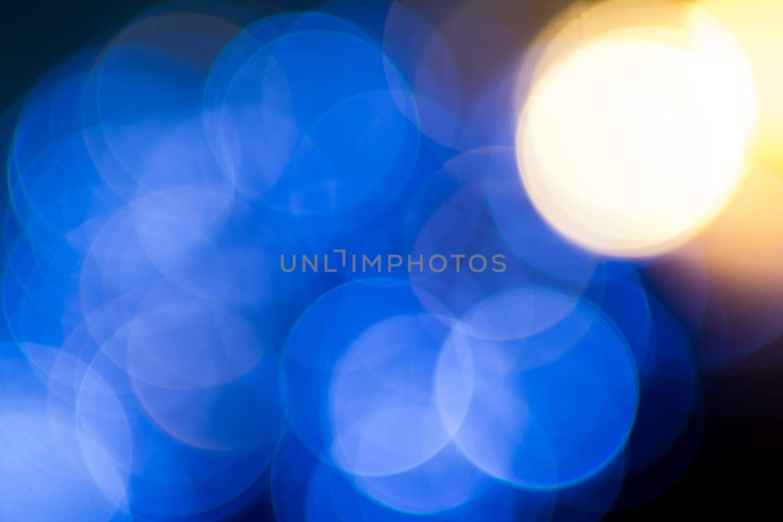 Photo of bokeh lights on black background