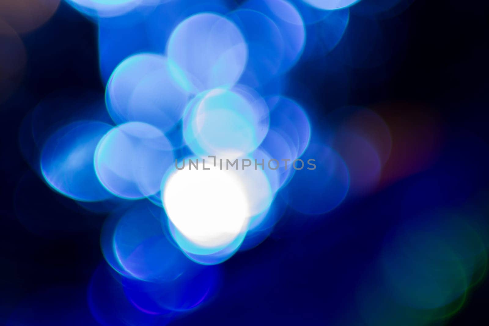 Photo of bokeh lights on black background