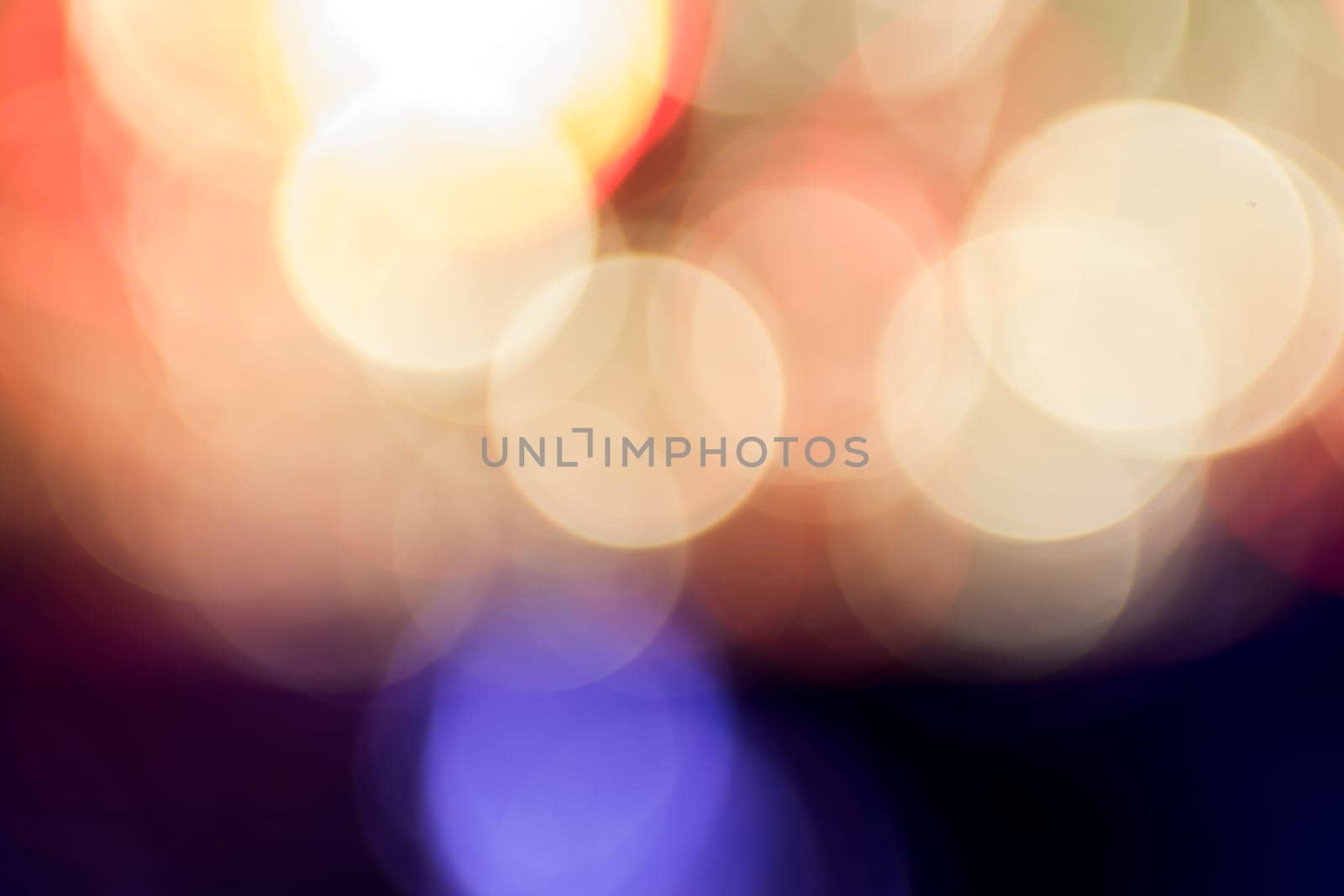 Photo of bokeh lights on black background