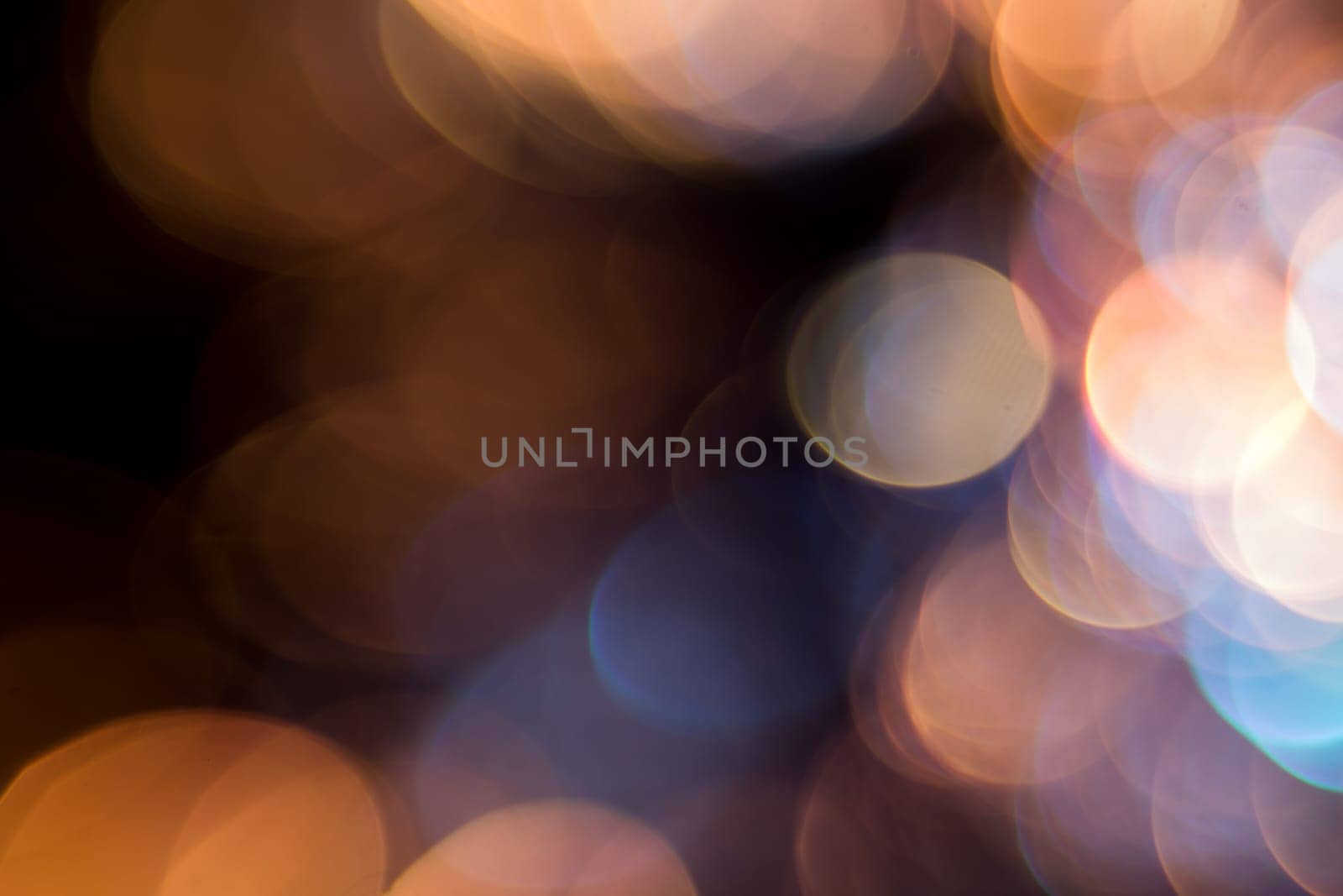 Photo of bokeh lights on black background