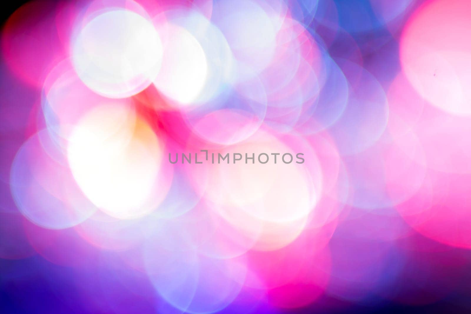 Photo of bokeh lights on black background