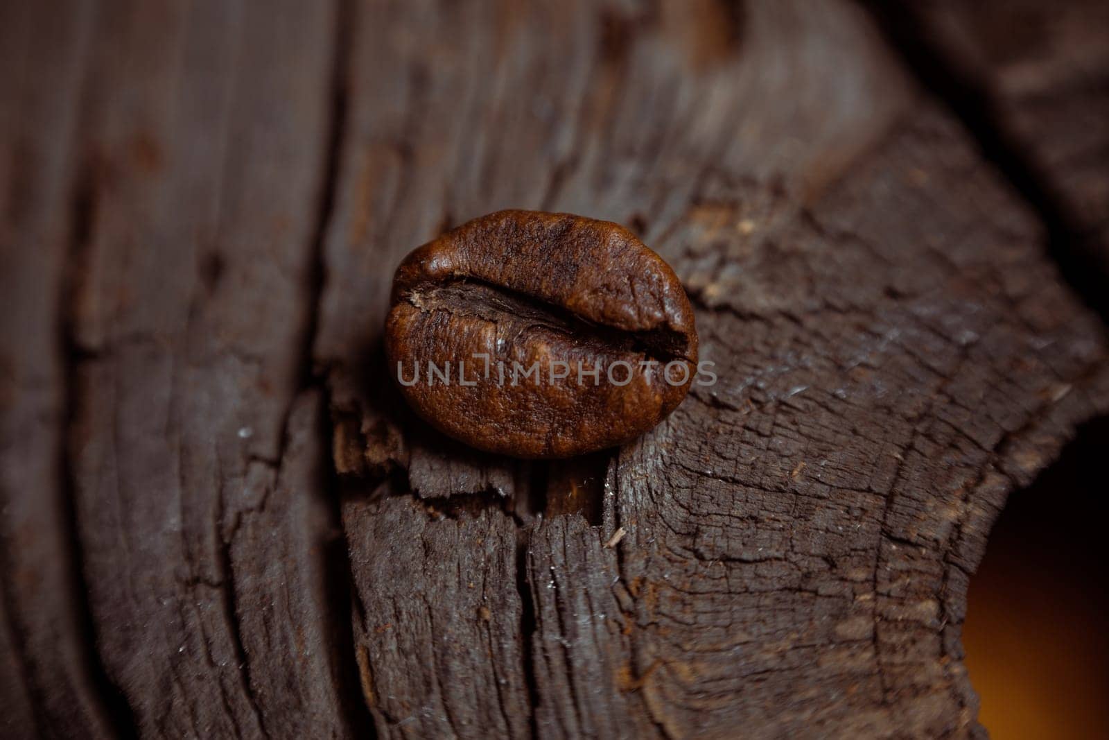 Coffee on grunge wooden background Fresh coffee beans on wood and linen bag, ready to brew delicious coffee