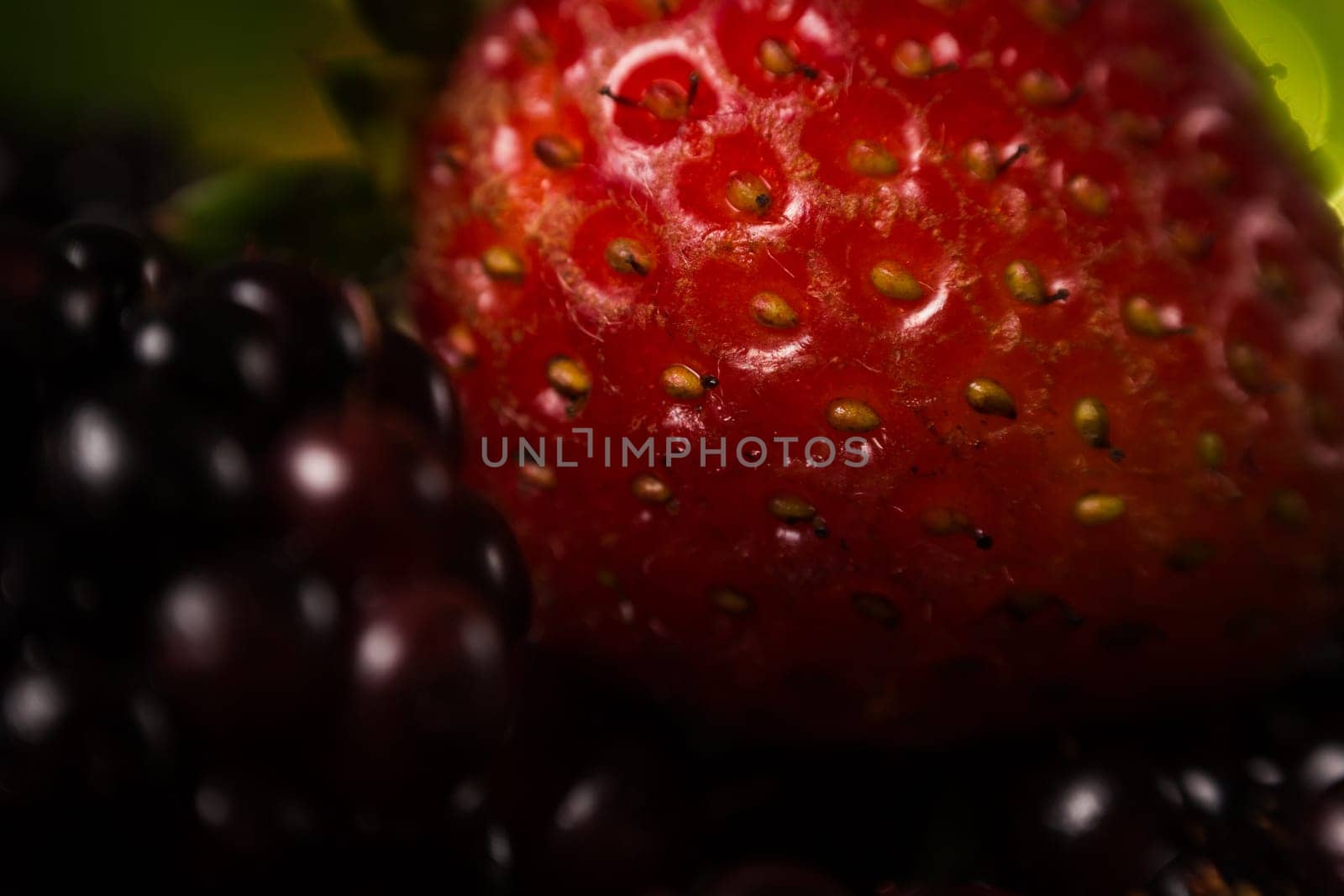 blackberries and strawberries