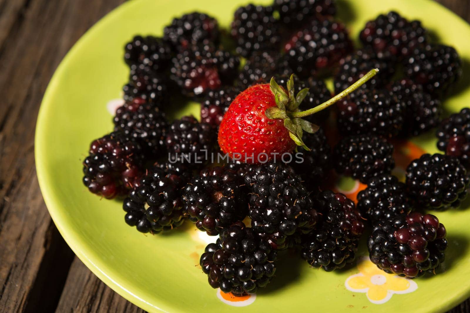 blackberries and strawberries