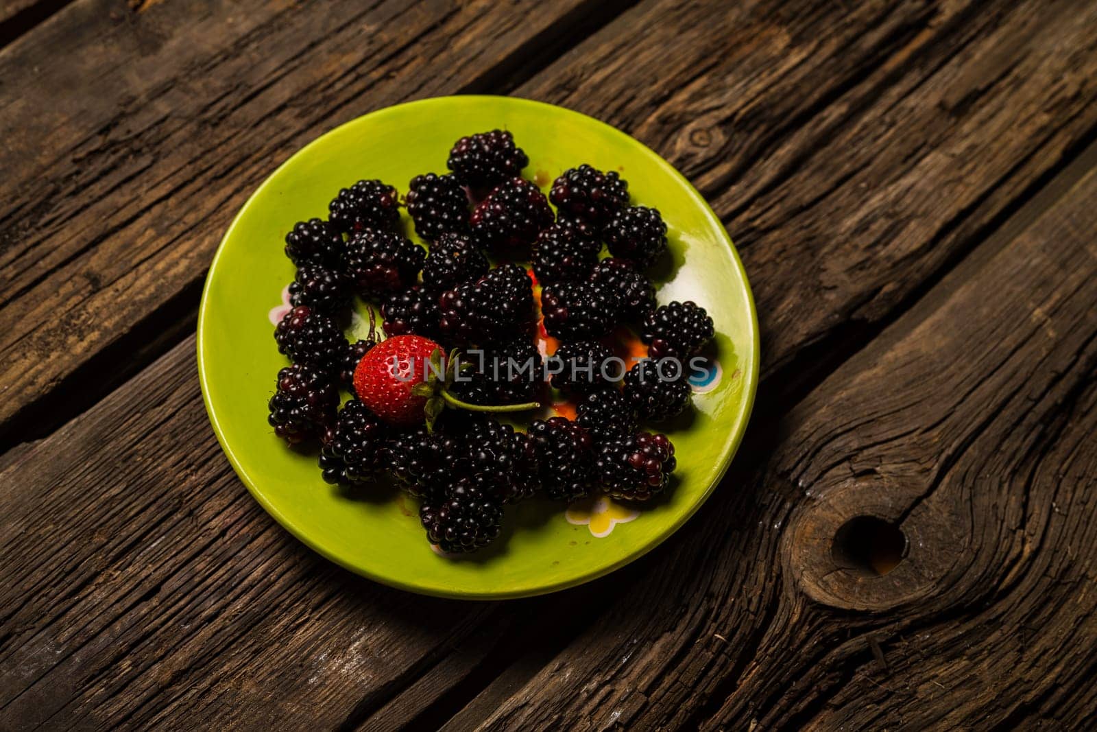 blackberries and strawberries