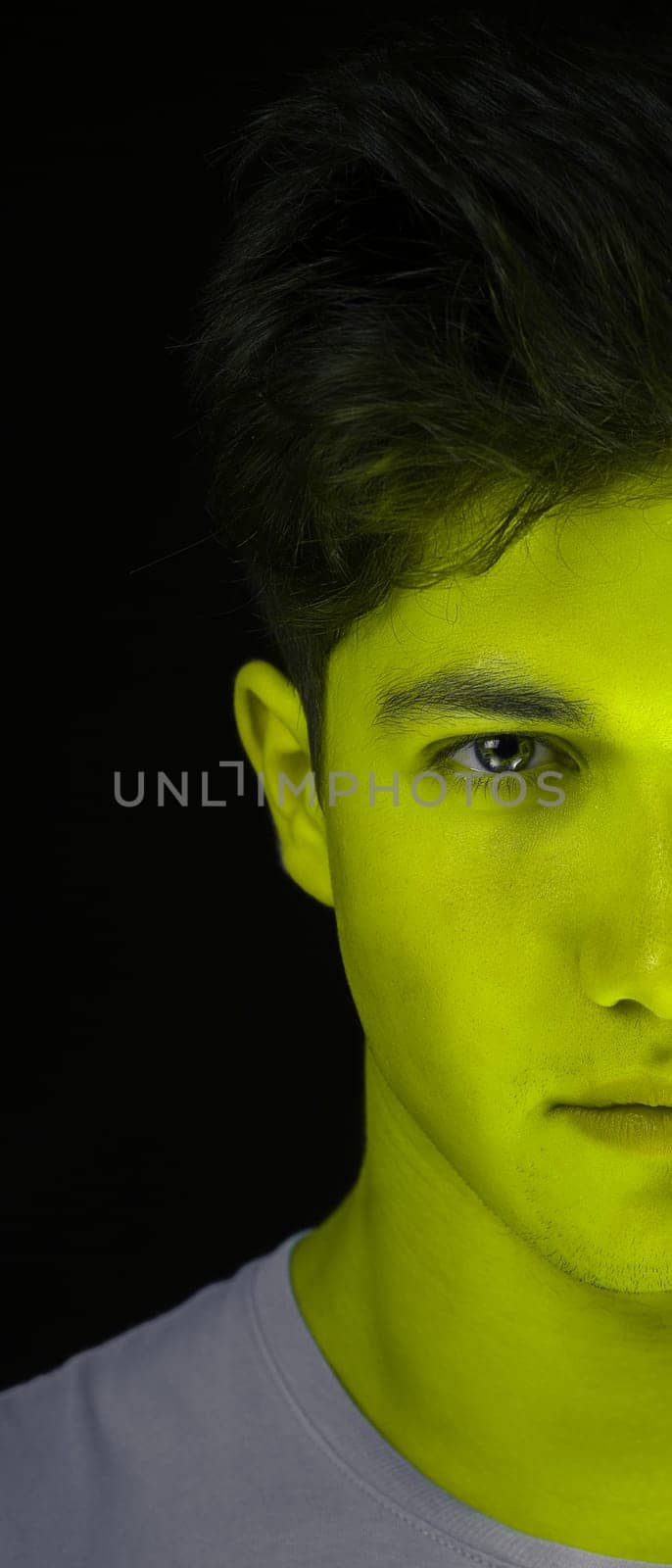 green skin man face