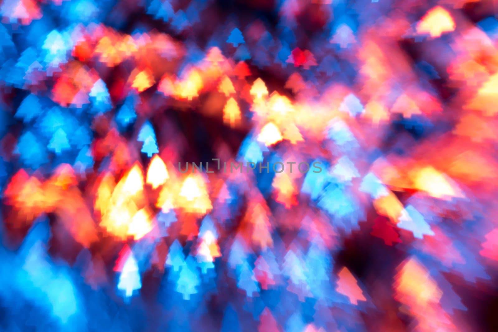 Christmas three bokeh from small light bulb
