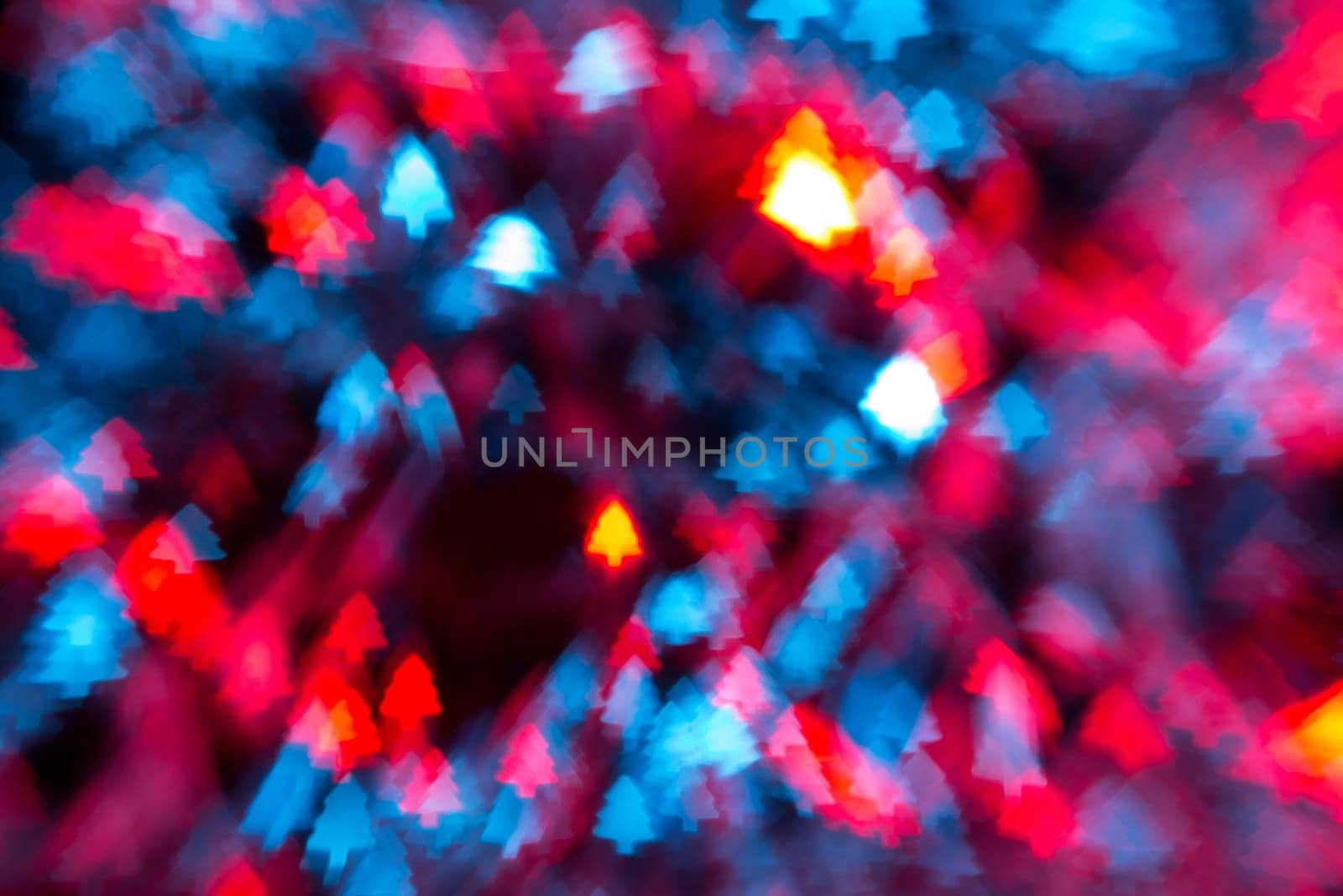Christmas three bokeh from small light bulb