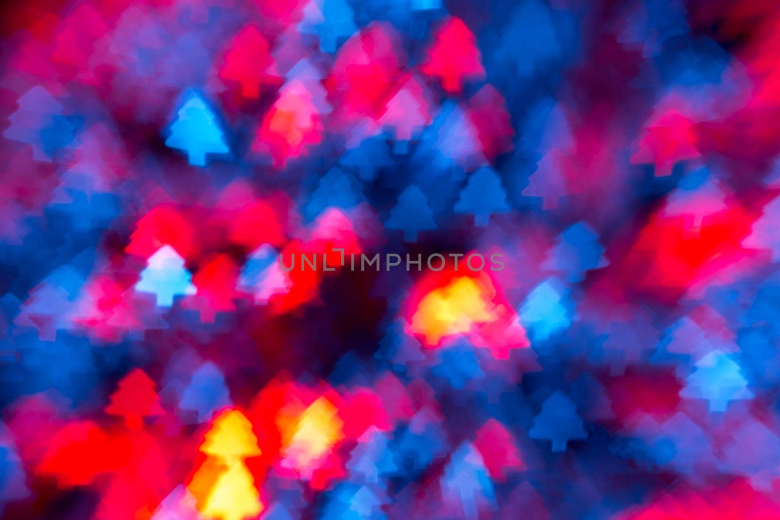 Christmas three bokeh from small light bulb