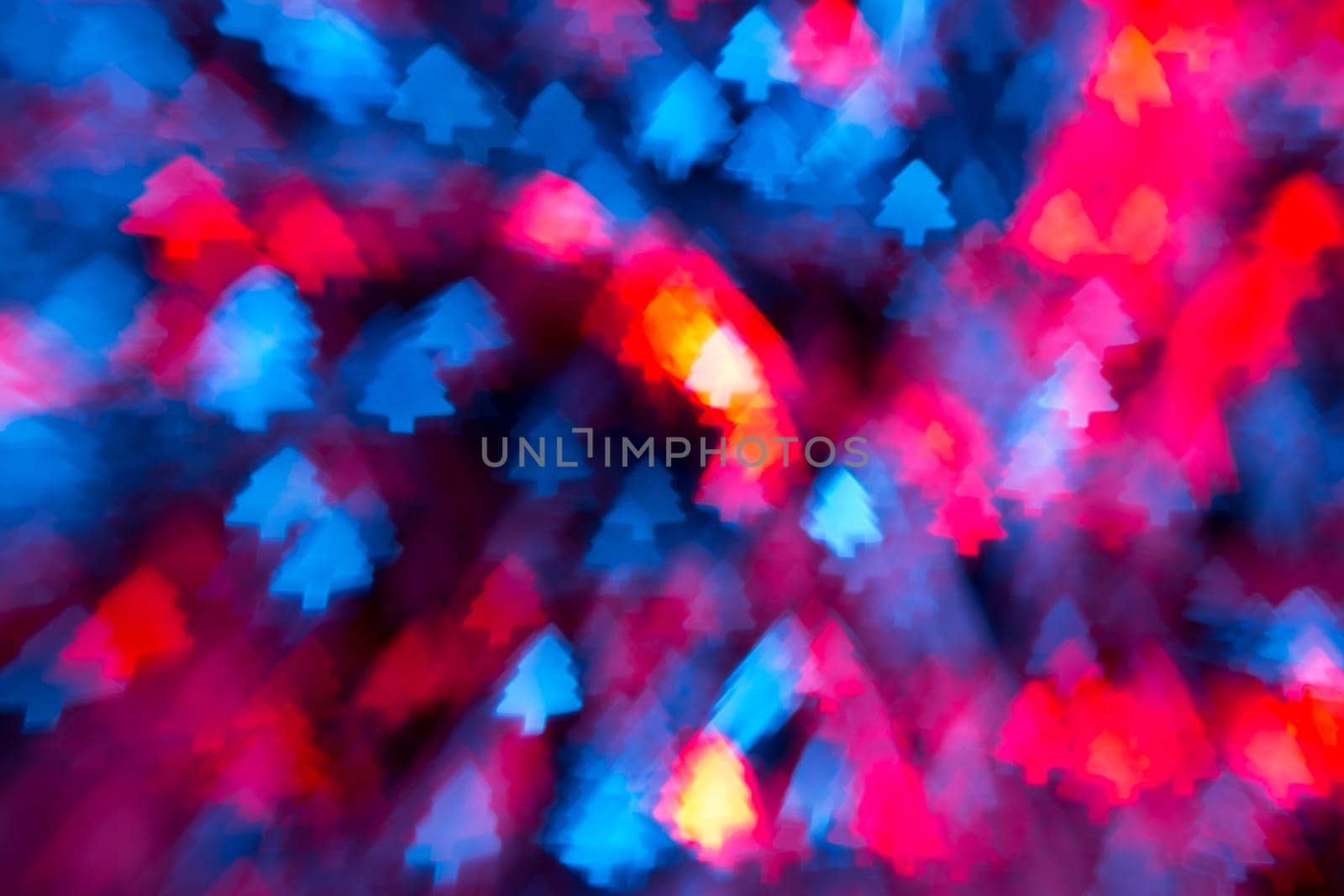 Christmas three bokeh from small light bulb