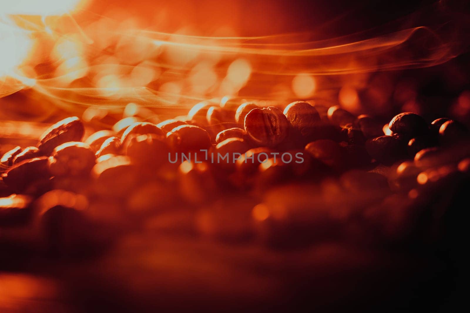 Coffee beans and cinnamon sticks