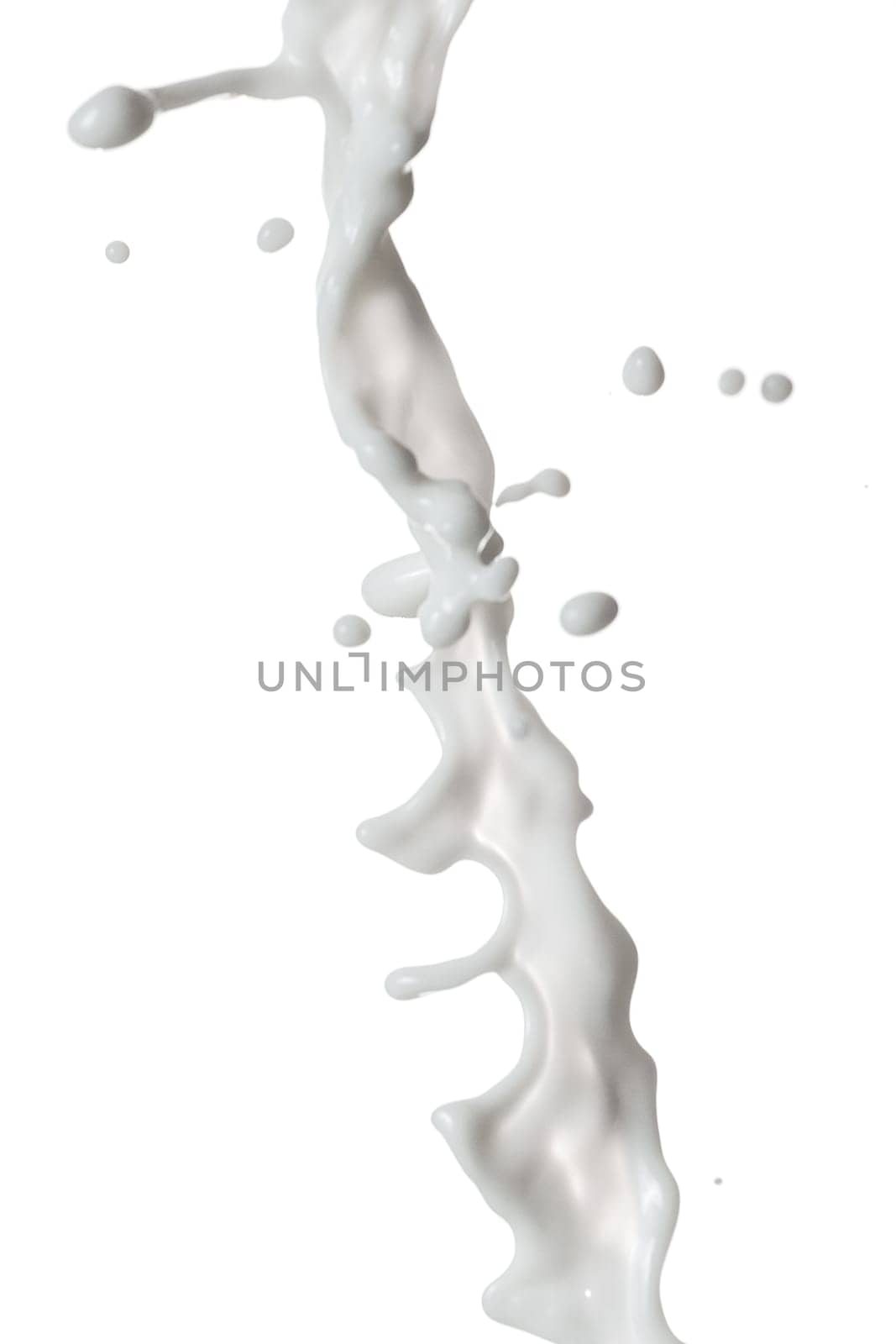 Milk splash on white background