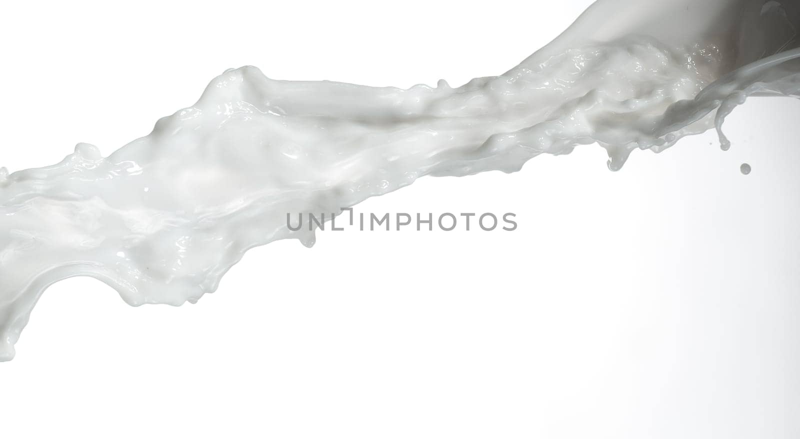 Milk splash on white background