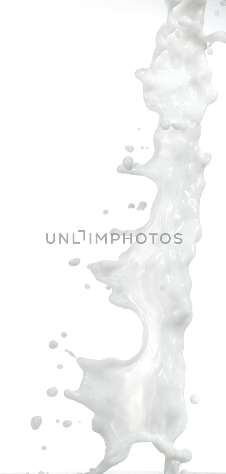 Milk splash on white background