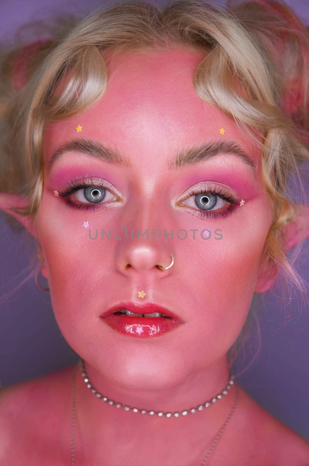 young woman with makeup