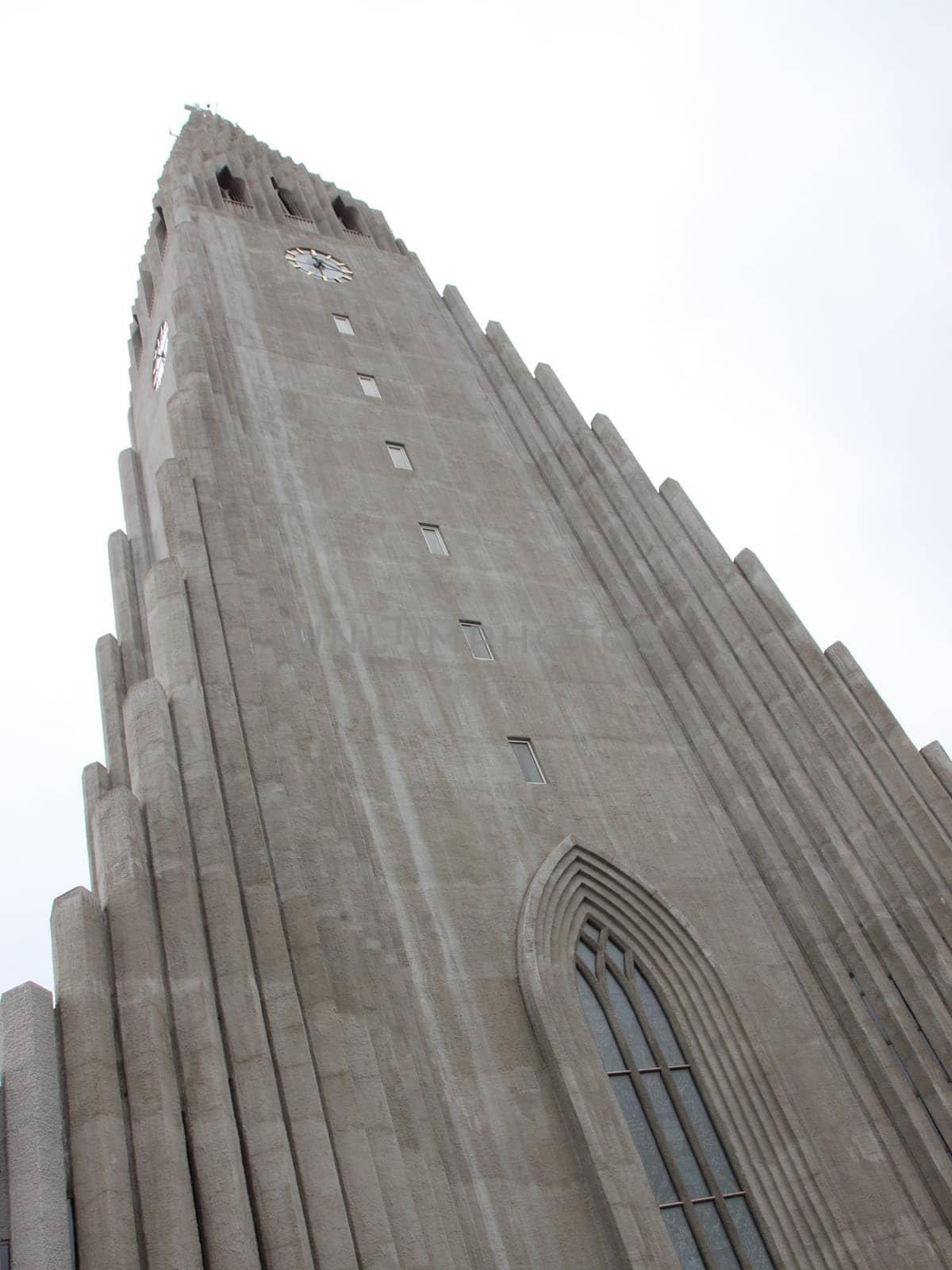 Abstract of Hallgrims Church in Iceland Reykjavik