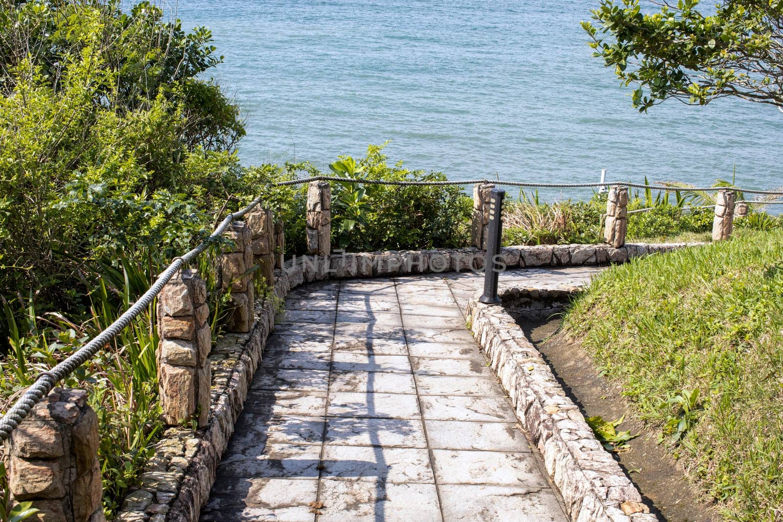 rock path garden sidewalk ocean