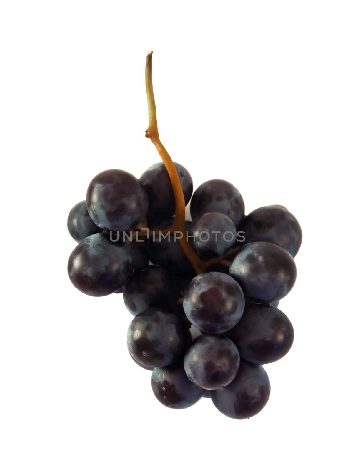 close up of grapes over white background