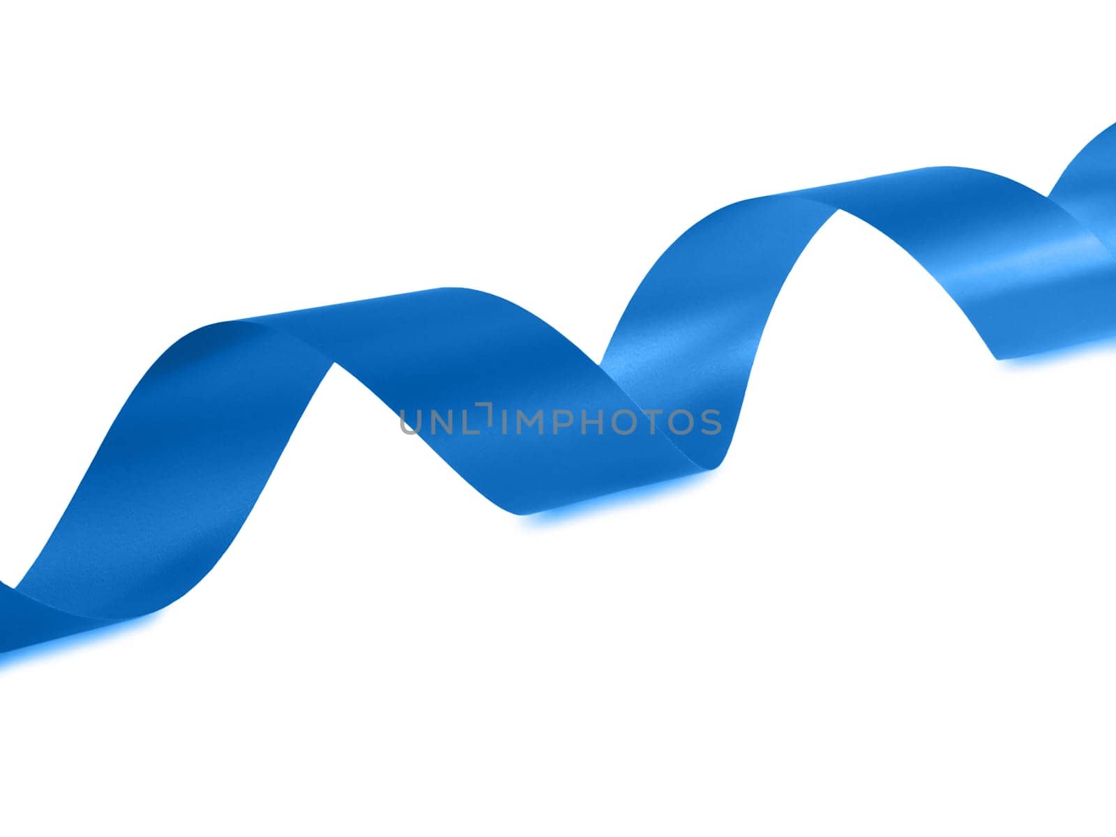 Red ribbon isolated on white background