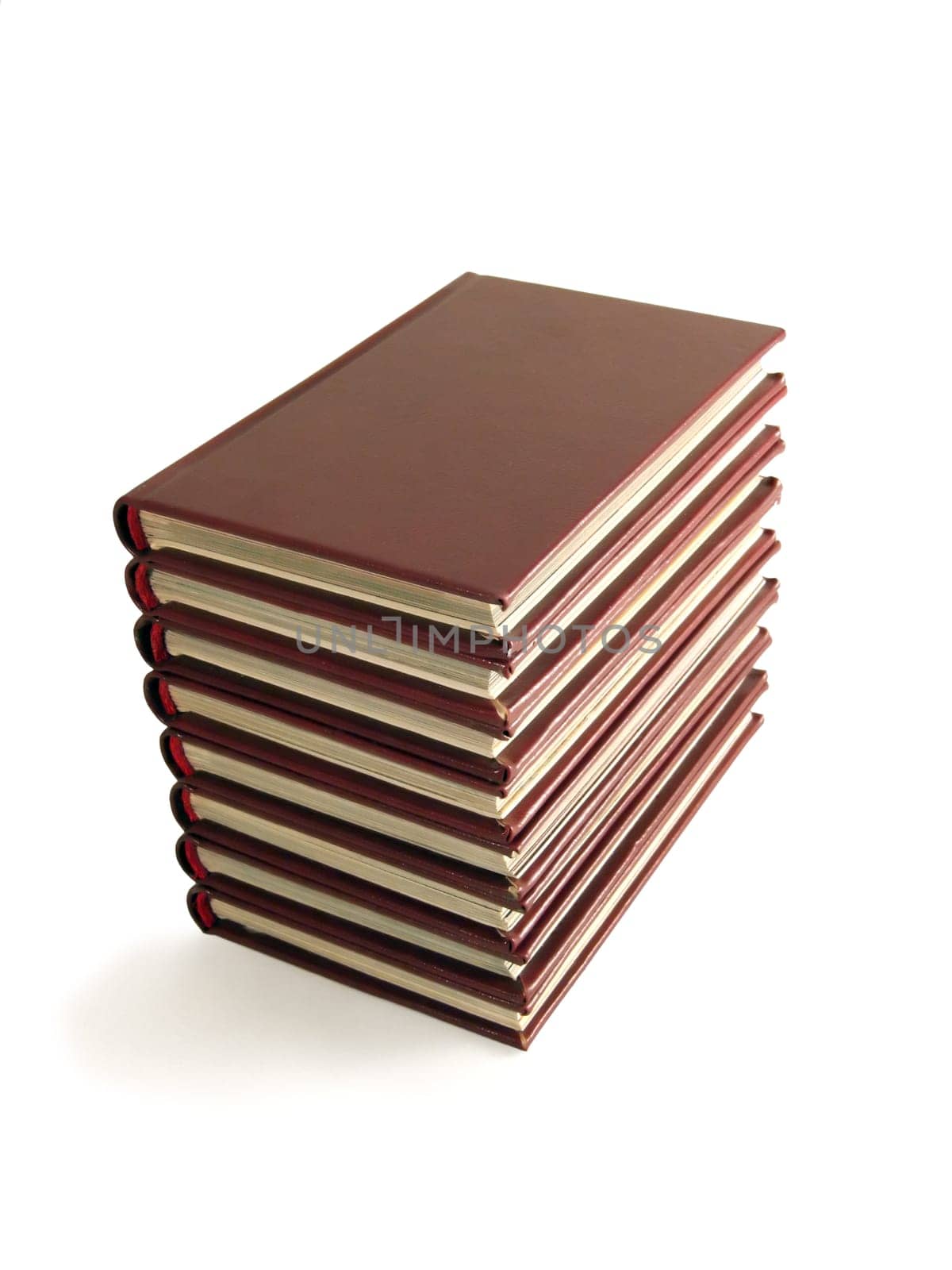 stack of books isolated on white background
