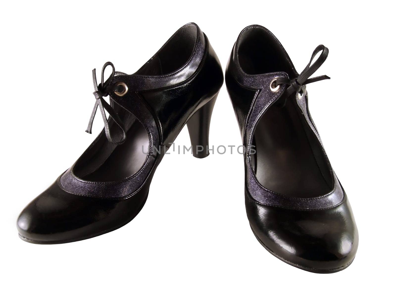 Isolated pair of elegant black shoes