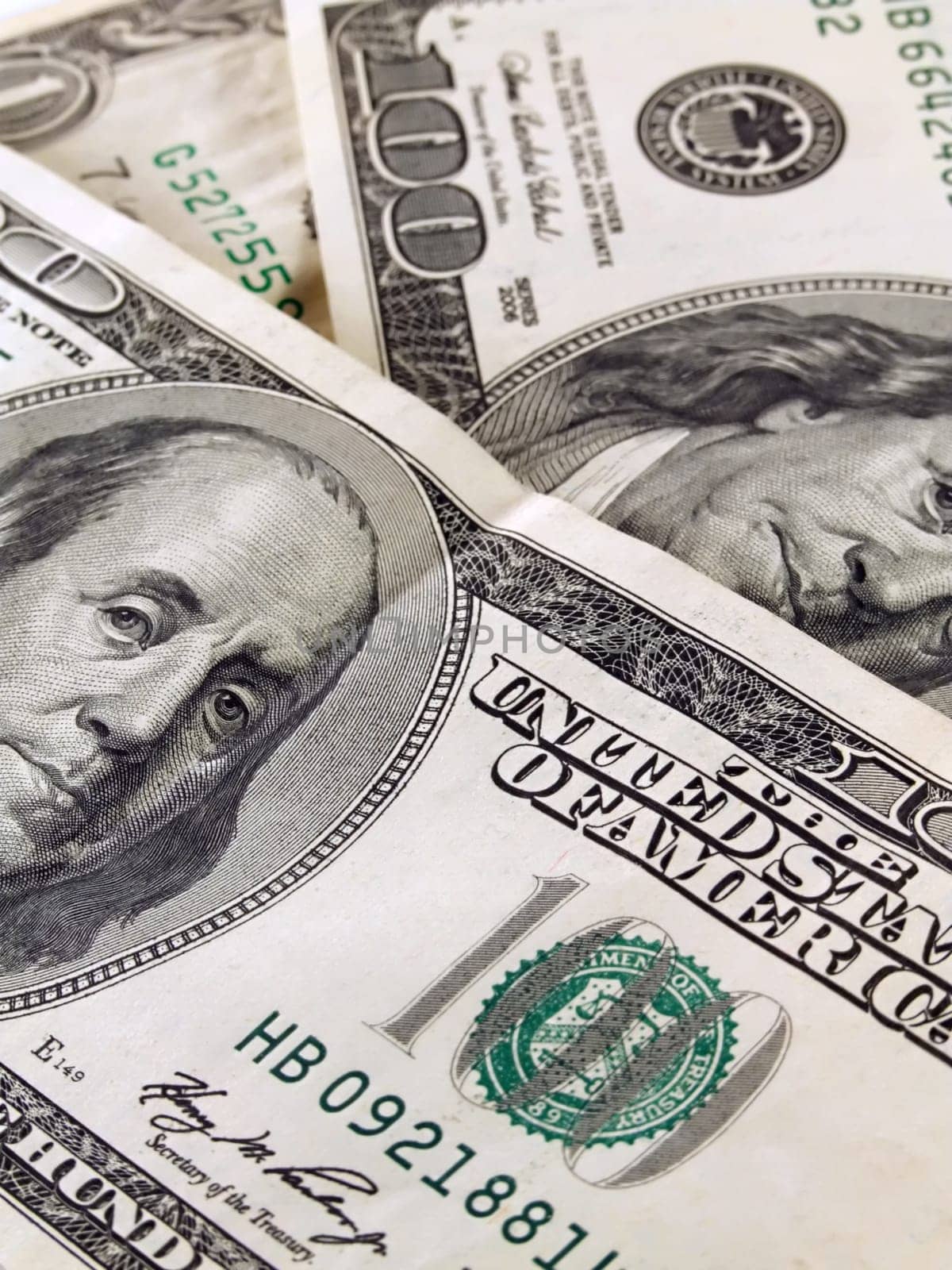 one hundred dollar bills background