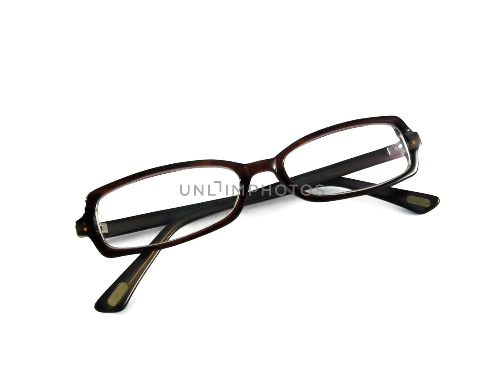 isolated fashionable spectacles over white background