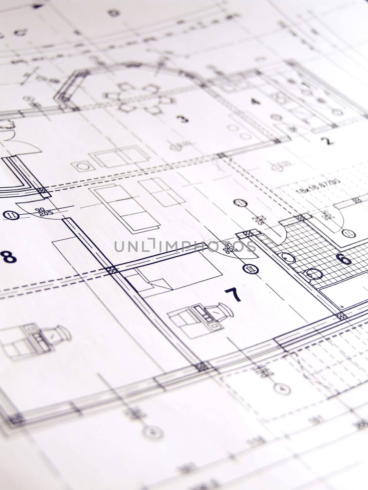architectural project shallow depth of field
