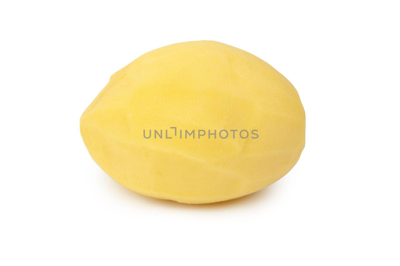 Raw peeled potato isolated on white background. With clipping path